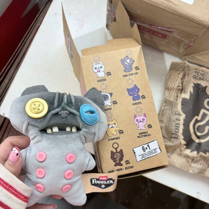 Fuggler Toothy Monster Mini Plush Keychain Pendant Alley Cats Series Toy 3.9in