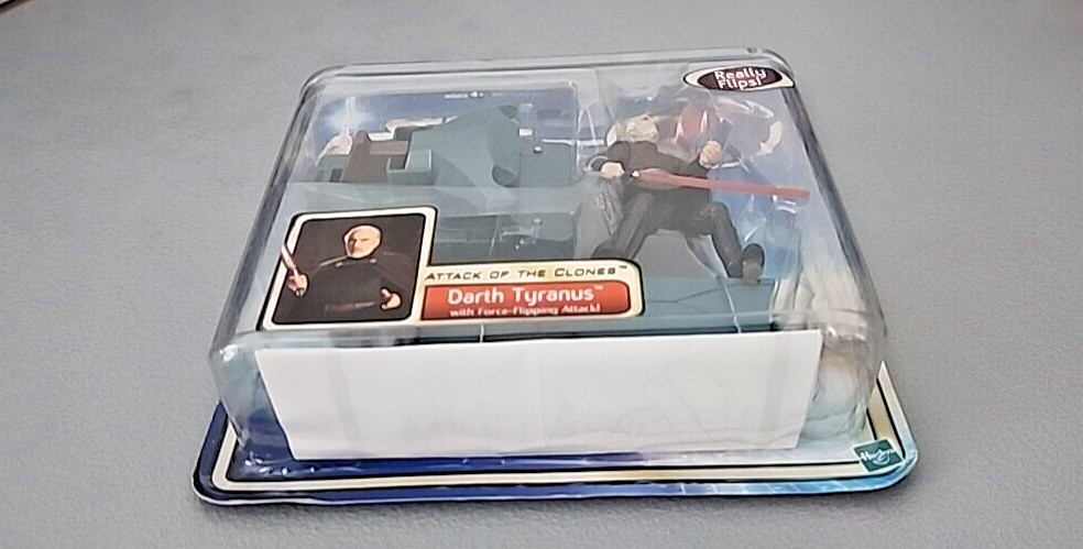 UNOPENED Darth TYRANUS Force Flipping Attack 2001 Hasbro Star Wars AOTC + GIFTS