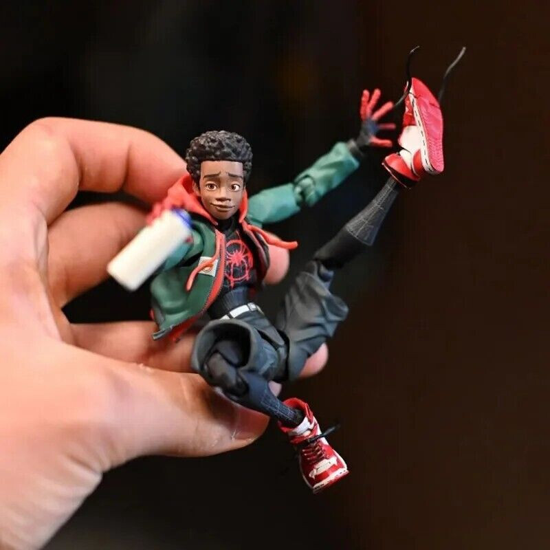 Spider-Man Action Figure Miles Morales Into The Spider Verse Toy Gift With Box