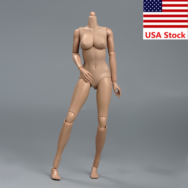 1/6 Female Suntan Middle Chest Super Flexible Body For 12»Action Figure Doll