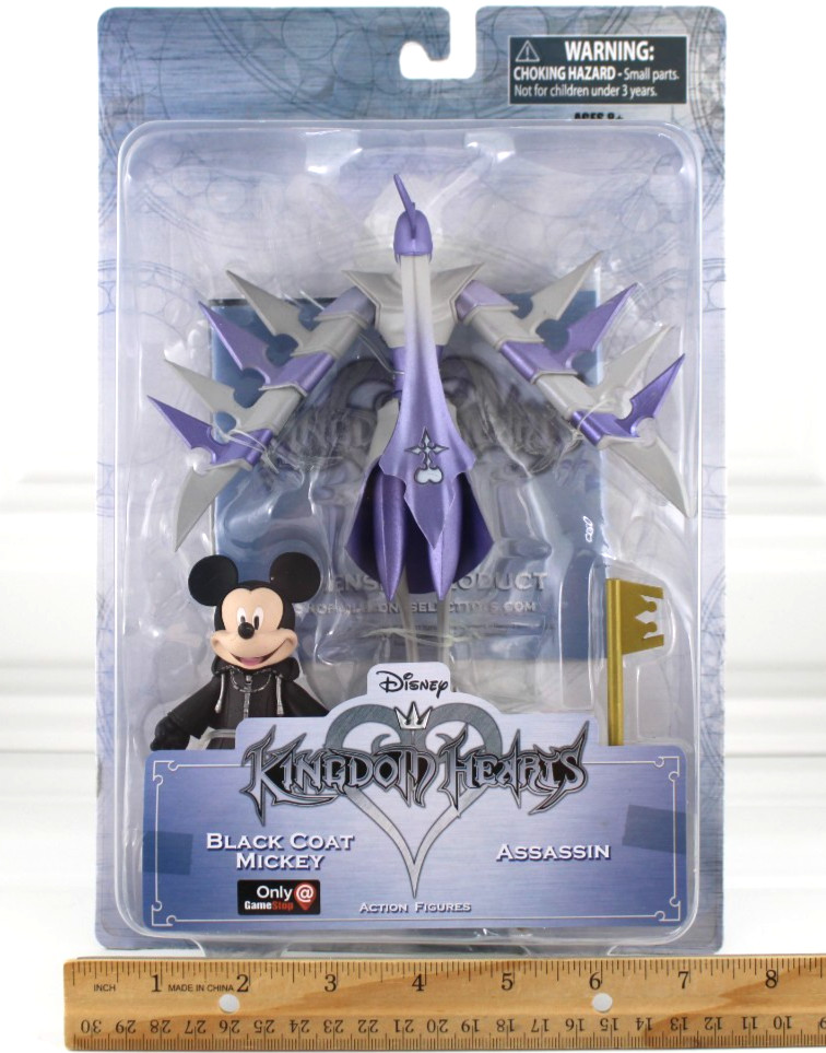 Disney Kingdom Hearts Action Figures Black Coat Mickey And Assassin New Set of 2