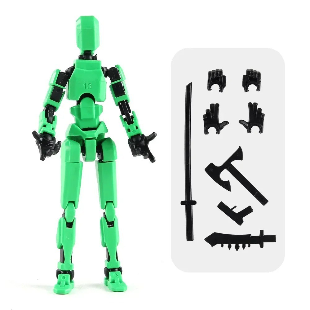 DIY Luminous T13 Robot Movable Joint 3D Printed Action Figure Kids Gift