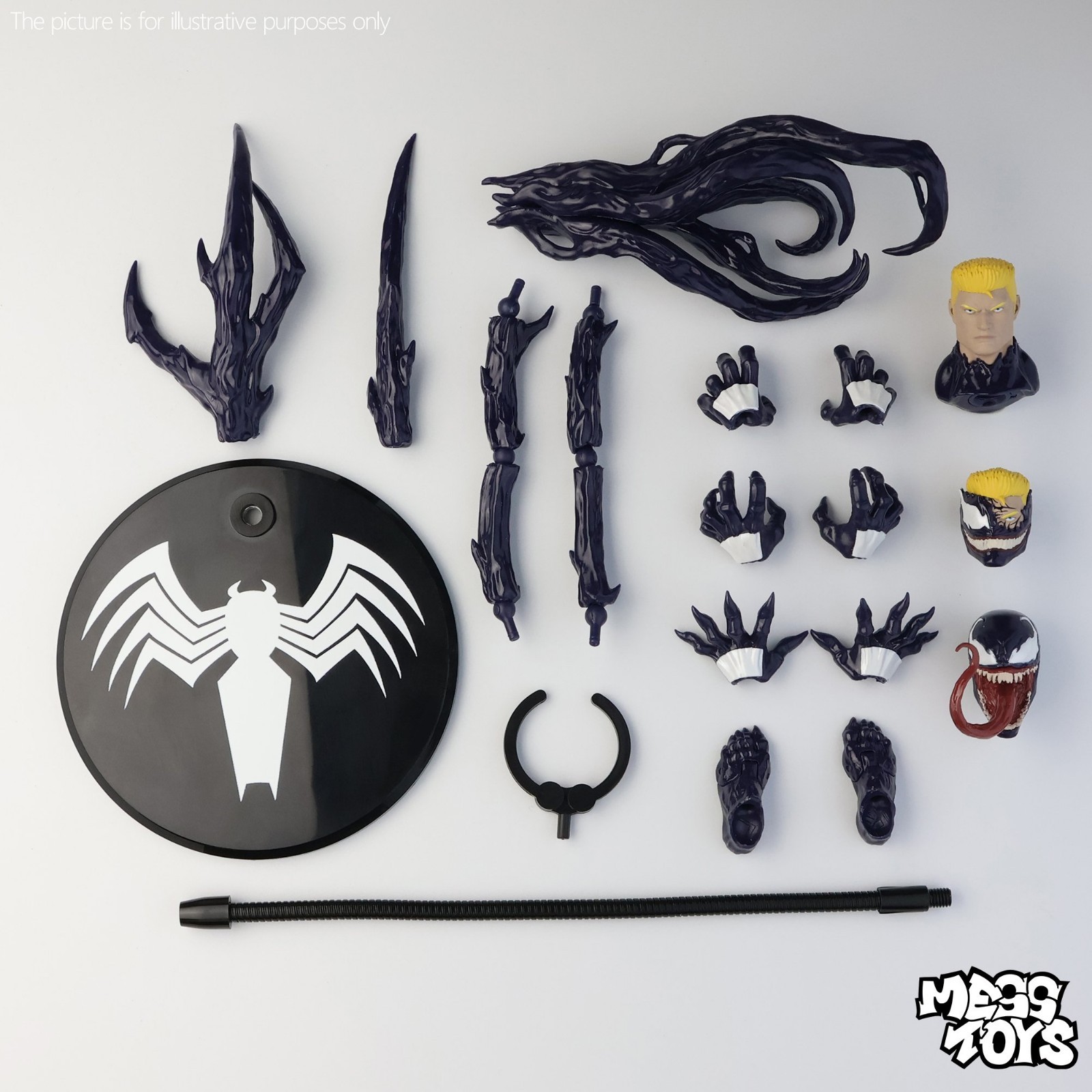 In Stock Mess Toys Venom Lethal Neighbor Spider-Man Symbiote 1/12 Action Figure