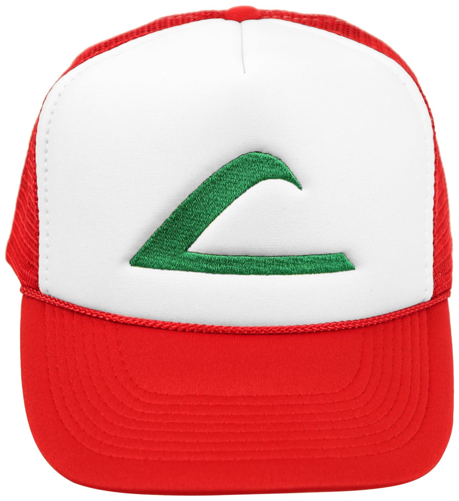 Ash Ketchum Cosplay Hat Mesh Cap with Plastic Snap Closure – Adult & Youth Sizes