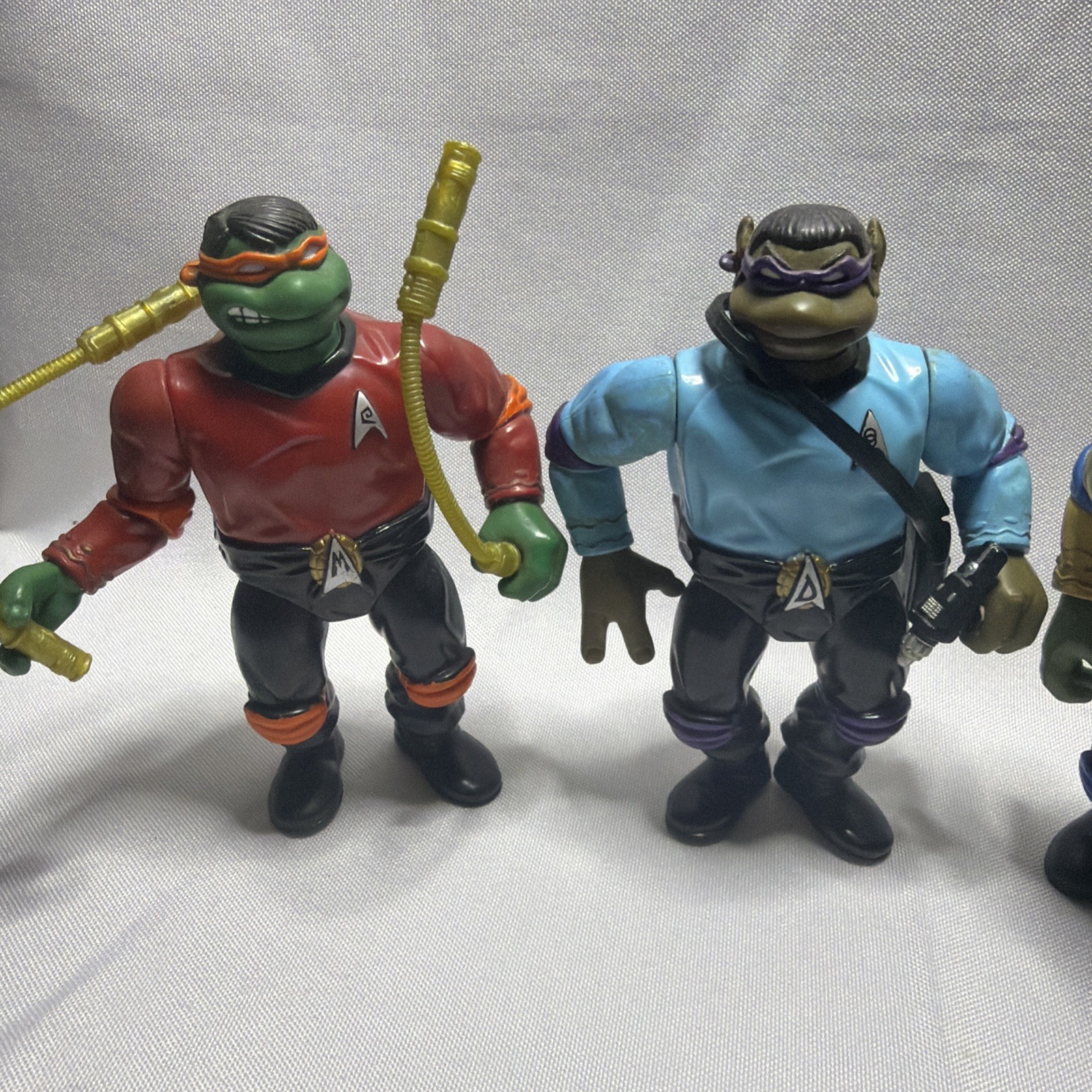 TMNT Star Trek Teenage Mutant Ninja Turtles Set 4 Playmates Action Figures