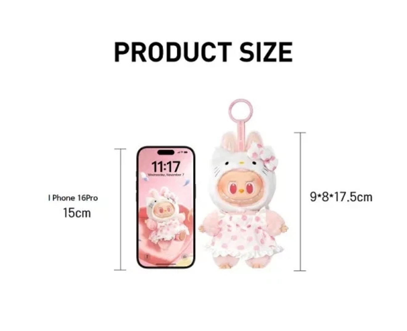 Authentic Labubu The Monsters Hello Kitty And Friends Sanrio Vinyl Plush Pendant