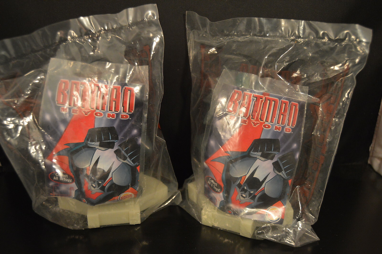 Lot of 2 «BATMAN BEYOND» BURGER KING TOYS action hero NOS Fast Food TV & MOVIE