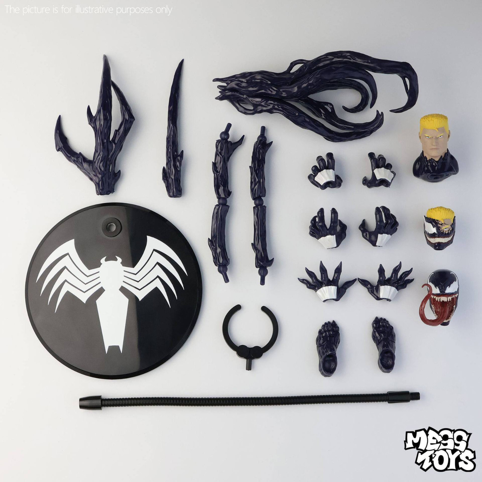 In Stock Mess Toys Venom Lethal Neighbor Spider-Man Symbiote 1/12 Action Figure