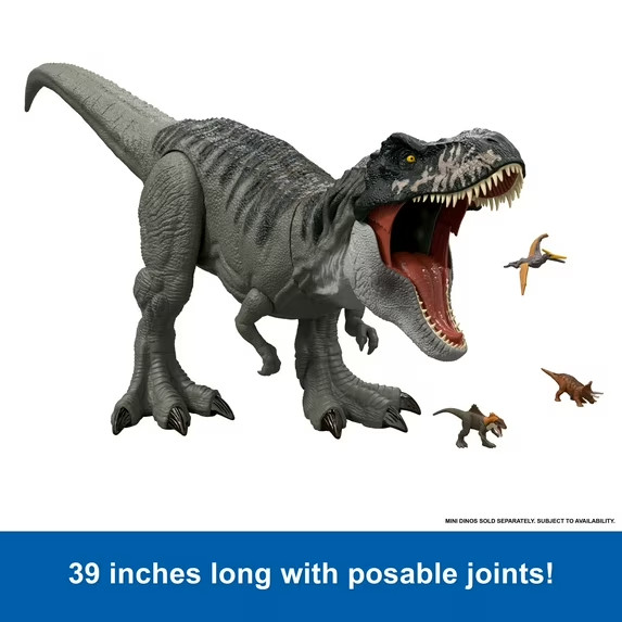 Mattel Jurassic World Rebirth T-Rex Tyrannosaurus Super Colossal action figure