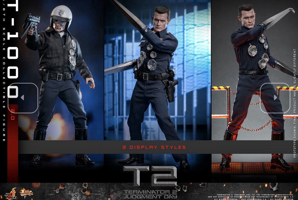 Hot Toys Mms774 1/6 Terminator 2: Judgment Day T-1000 2.0 Action Figure In Stock