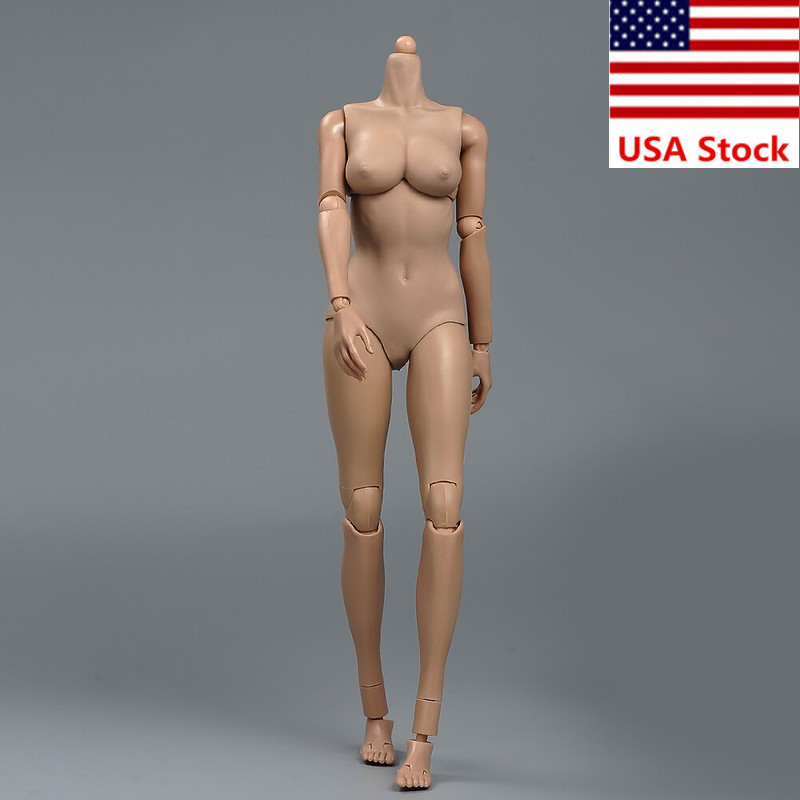1/6 Female Suntan Middle Chest Super Flexible Body For 12»Action Figure Doll