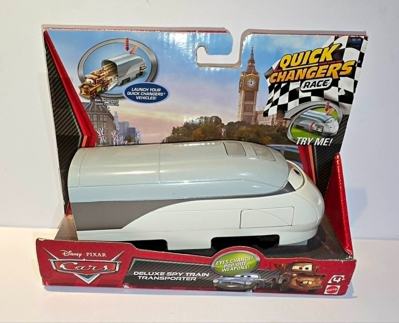 Disney Pixar Cars QUICK CHANGERS DELUXE SPY TRAIN TRANSPORTER – NEW