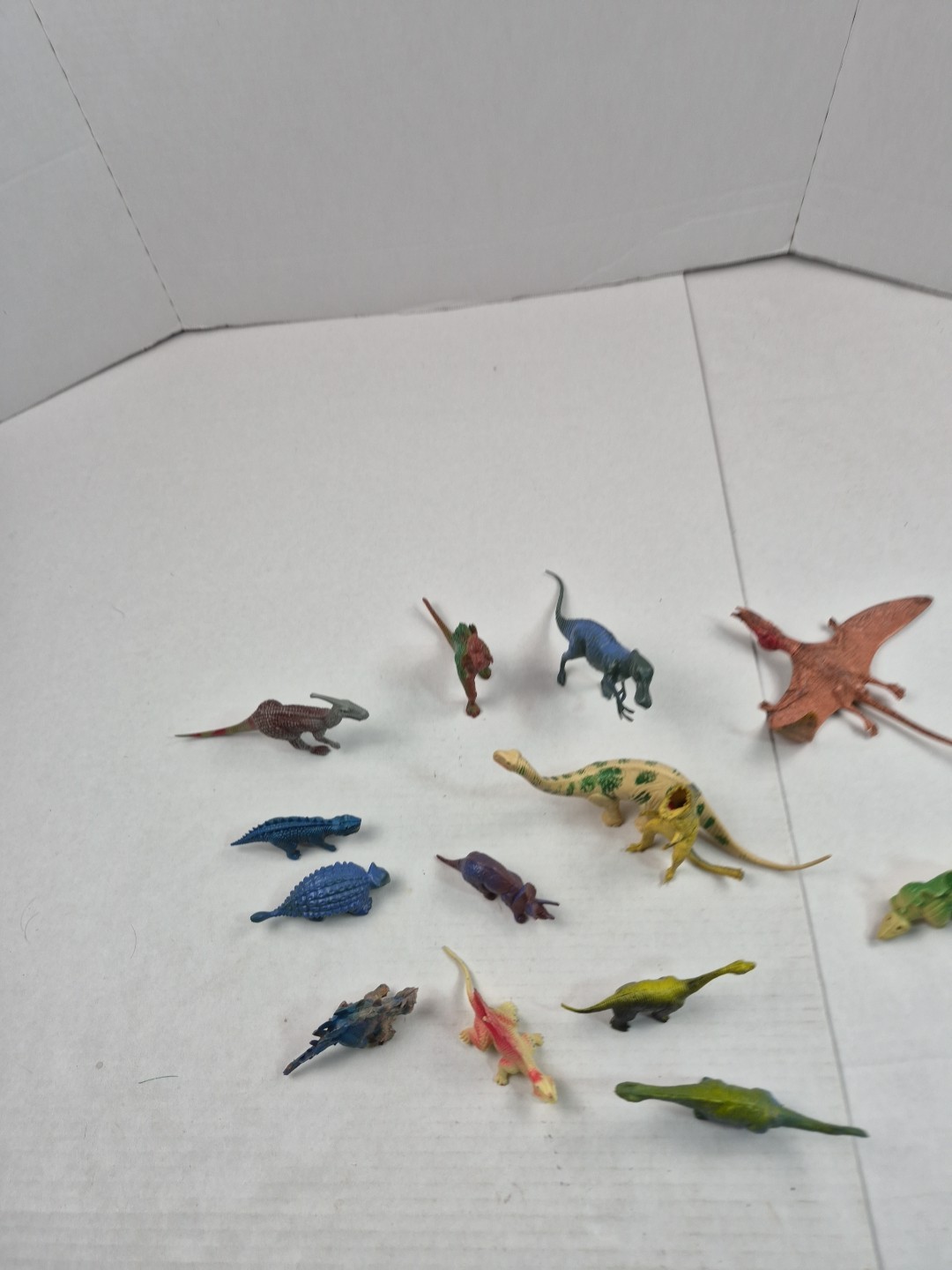 Vintage Dinosaur Lot Open Mouth Toy Figures Dino Multicolor Rubber Plastic