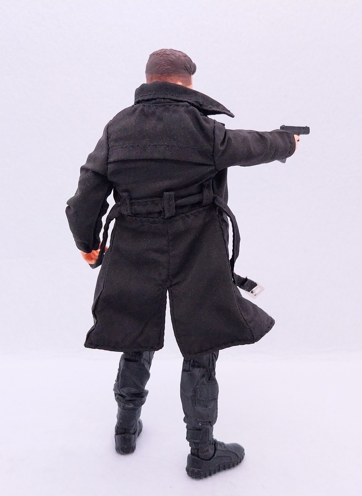 SU-PNTLC-BLK: 1/12 black trench coat for Marvel Legends TV Punisher figure