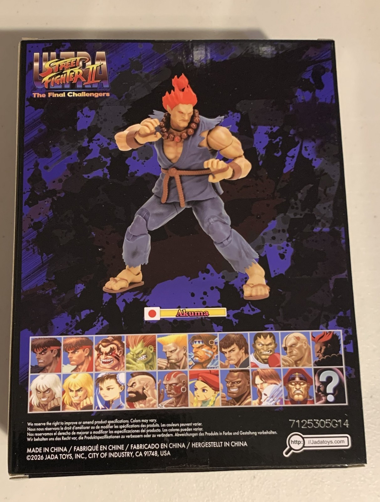 Akuma Jada Toys Street Fighter II Akuma 6-In Action Figure New USA Free Shipping