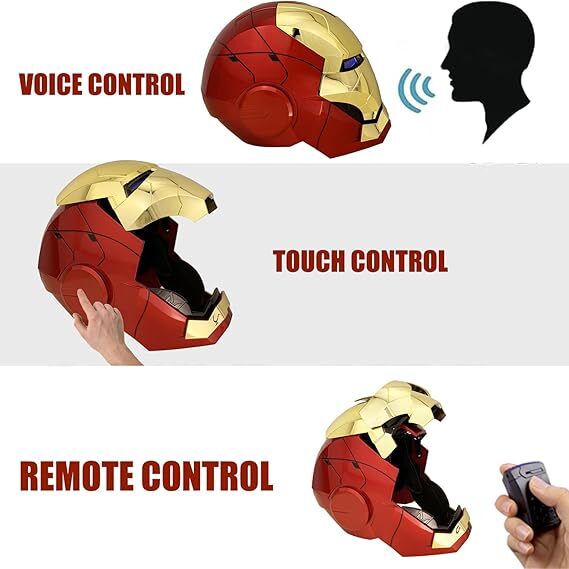 AUTOKING Iron Man MK5 Helmet 2.0 VER. 1:1 Wearable Voice ABS Gold Mask US Ship