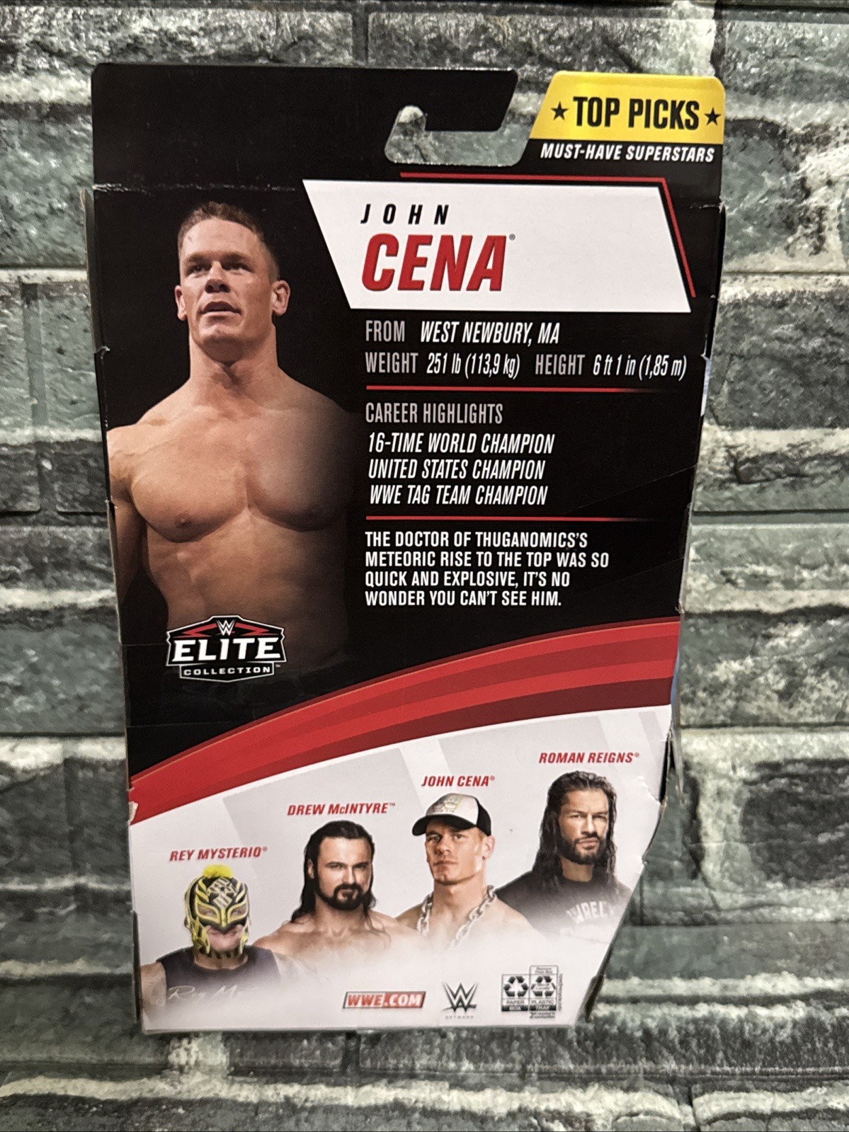 WWE Elite Collections Top Picks Figure-JOHN CENA Sealed Box No Mint