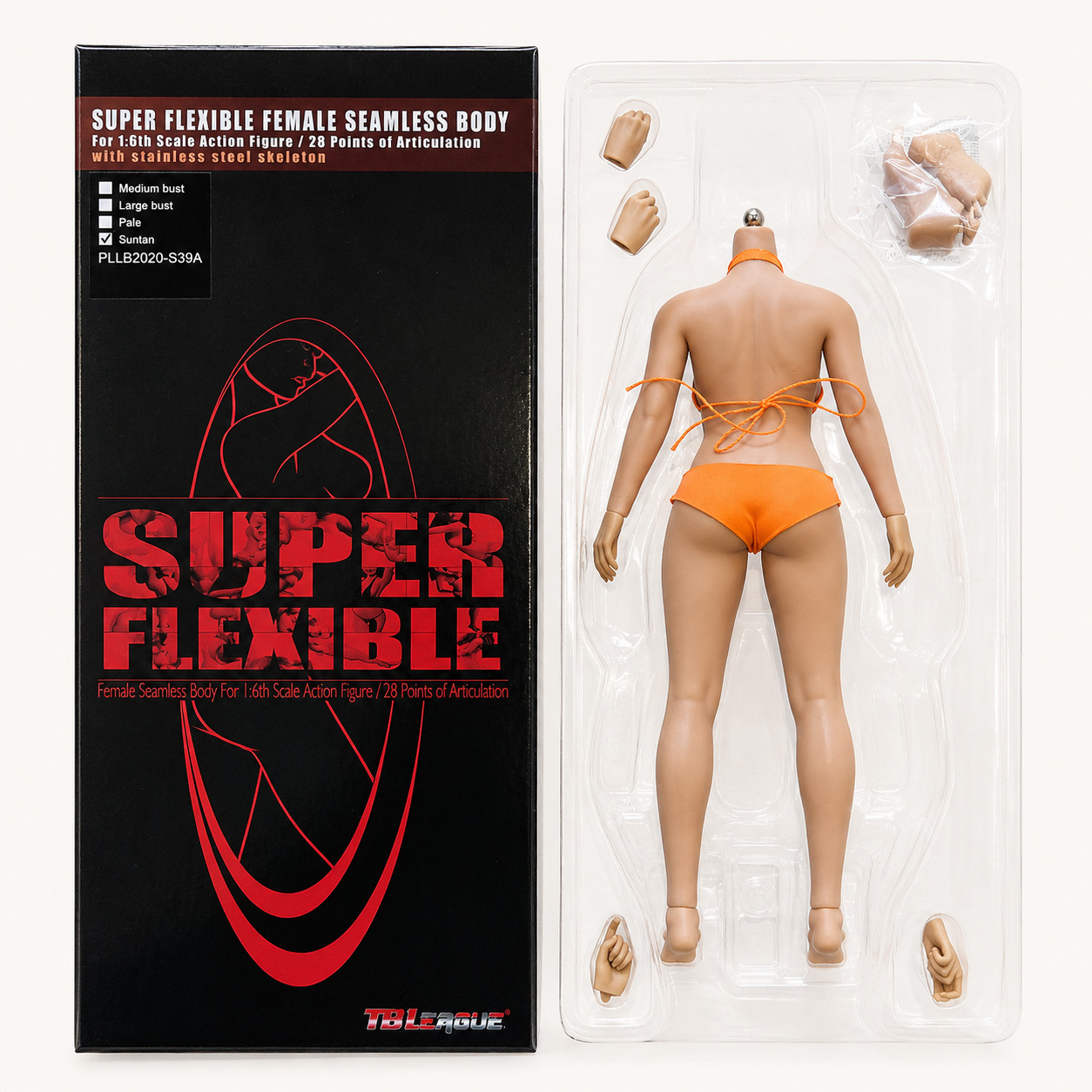UNCENSORED S39A PHICEN 1/6 Flexible Seamless Female Curvy Body L Bust SUNTAN