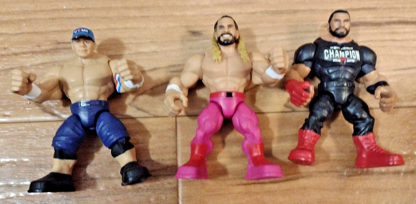 WWE Knuckle Crunchers RING “Wrestlemania goes Hollywood» Not Complete Toy Used