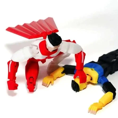3D Printed Superhero Action Figures with Articulatable Limbs