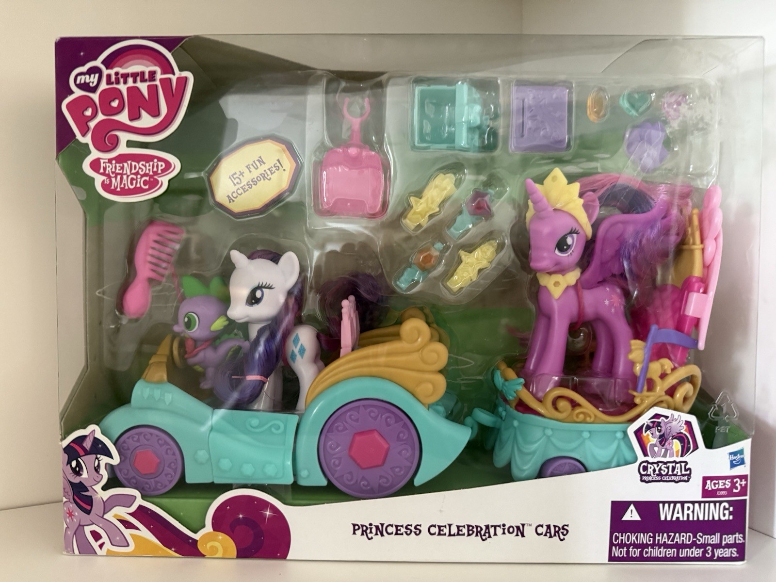 MLP G4 Princess Celebration Cars Set w/Princess Twilight Sparkle Spike & Rarity