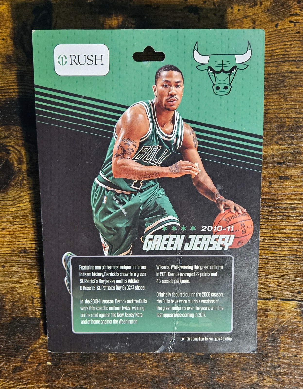 NEW – Derrick Rose -Special Green Jersey Figure – Chicago Bulls – SGA Rush