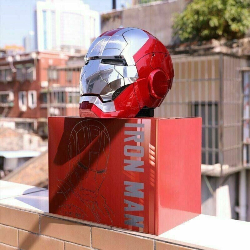 US!!! Autoking Iron Man Helmet MK5 1/1 Voice-controll Mask or Reactor Base Stand
