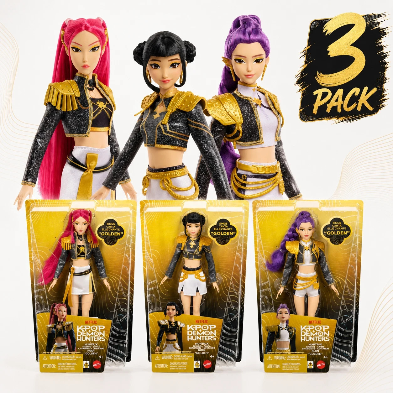 KPop Demon Hunters HUNTR/X “Golden” Singing Dolls- ON HAND ALL 3 RUMI, ZOEY MIRA