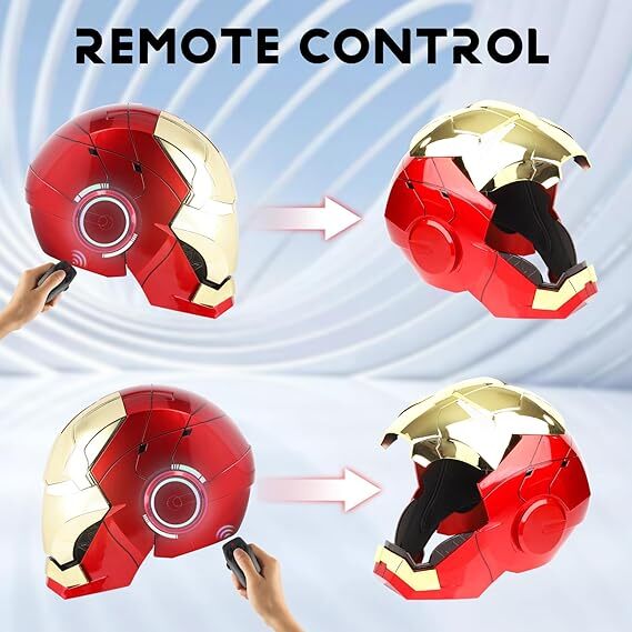 AUTOKING Iron Man MK5 Helmet 2.0 VER. 1:1 Wearable Voice ABS Gold Mask US Ship