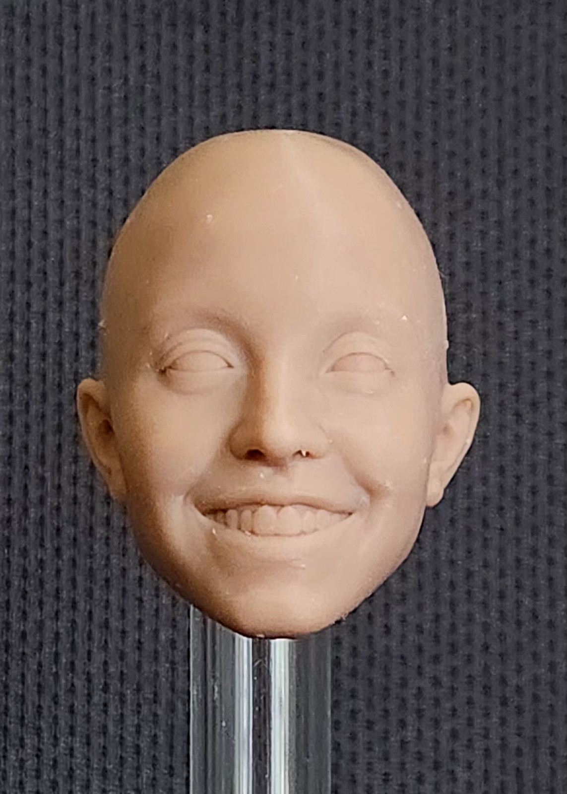 Custom Sydney Sweeney bald smiling Head Sculpt 1/18 1/12 1/10 1/6