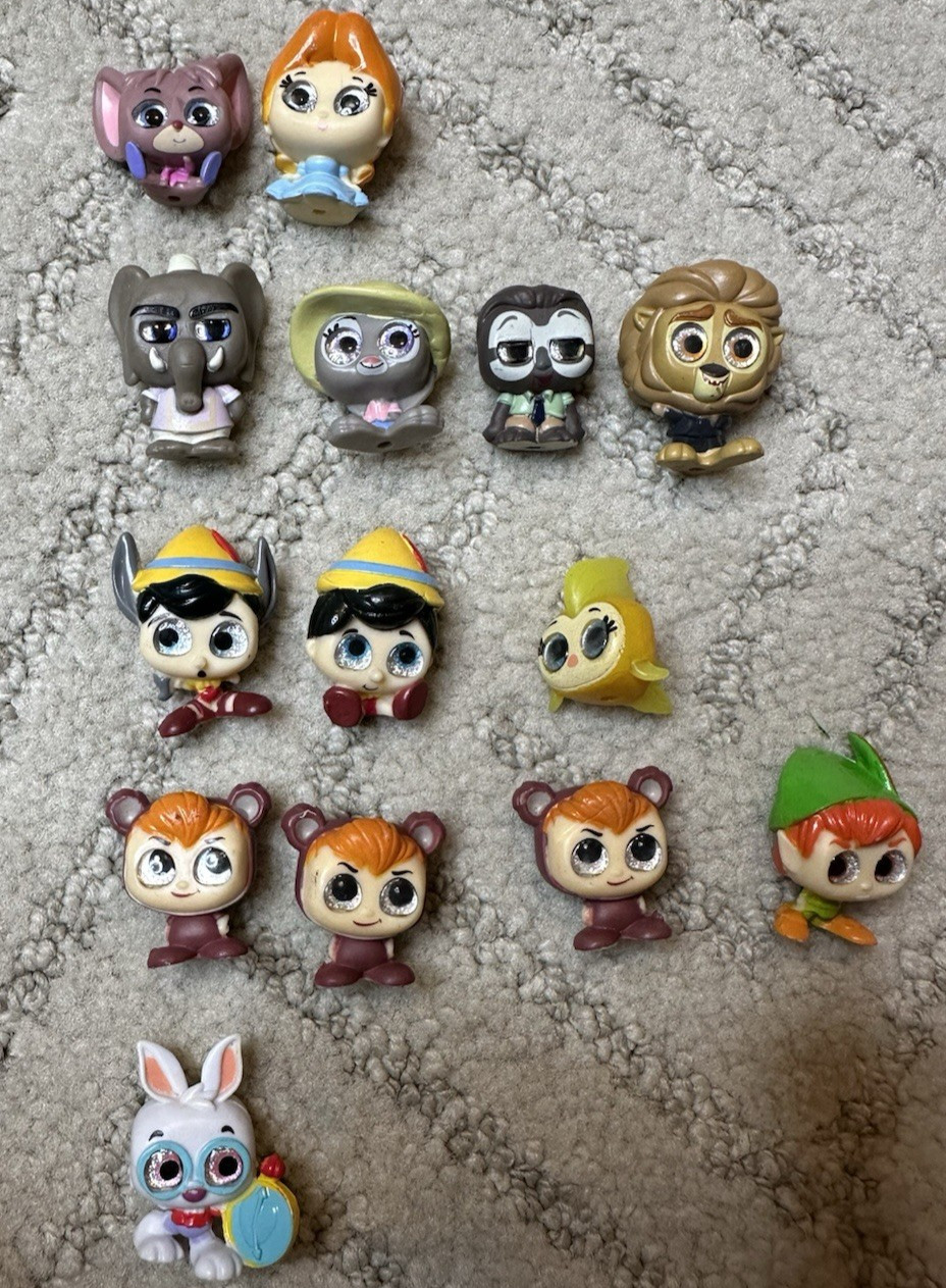 Disney Doorables lot of 35 Mixed Figures Moana Frozen Stitch Belle Pinnochio