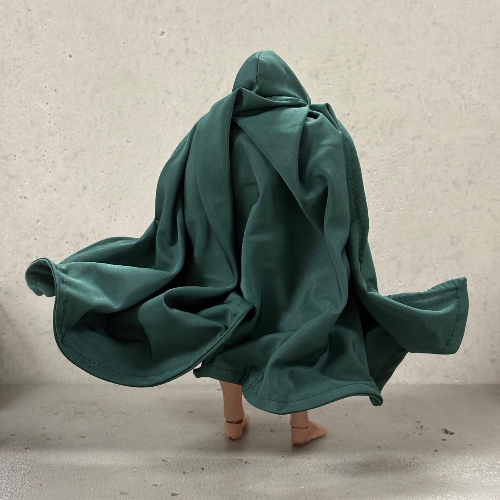 SU-KELHD-GRN: 1/12 Green Wired Hooded Cape for MOTU Keldor or 7″ Action figures