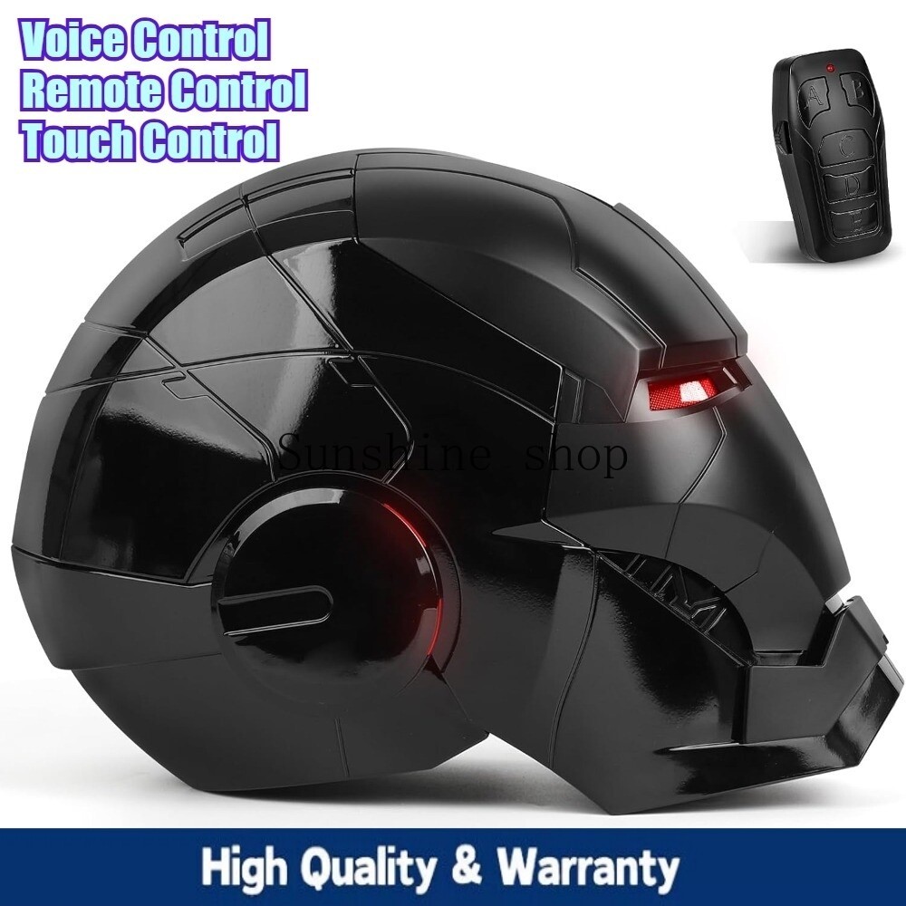 2025 Iron Man MK5 1:1 Helmet Wearable Voice-control Mask Cosplay Black AUTOKING