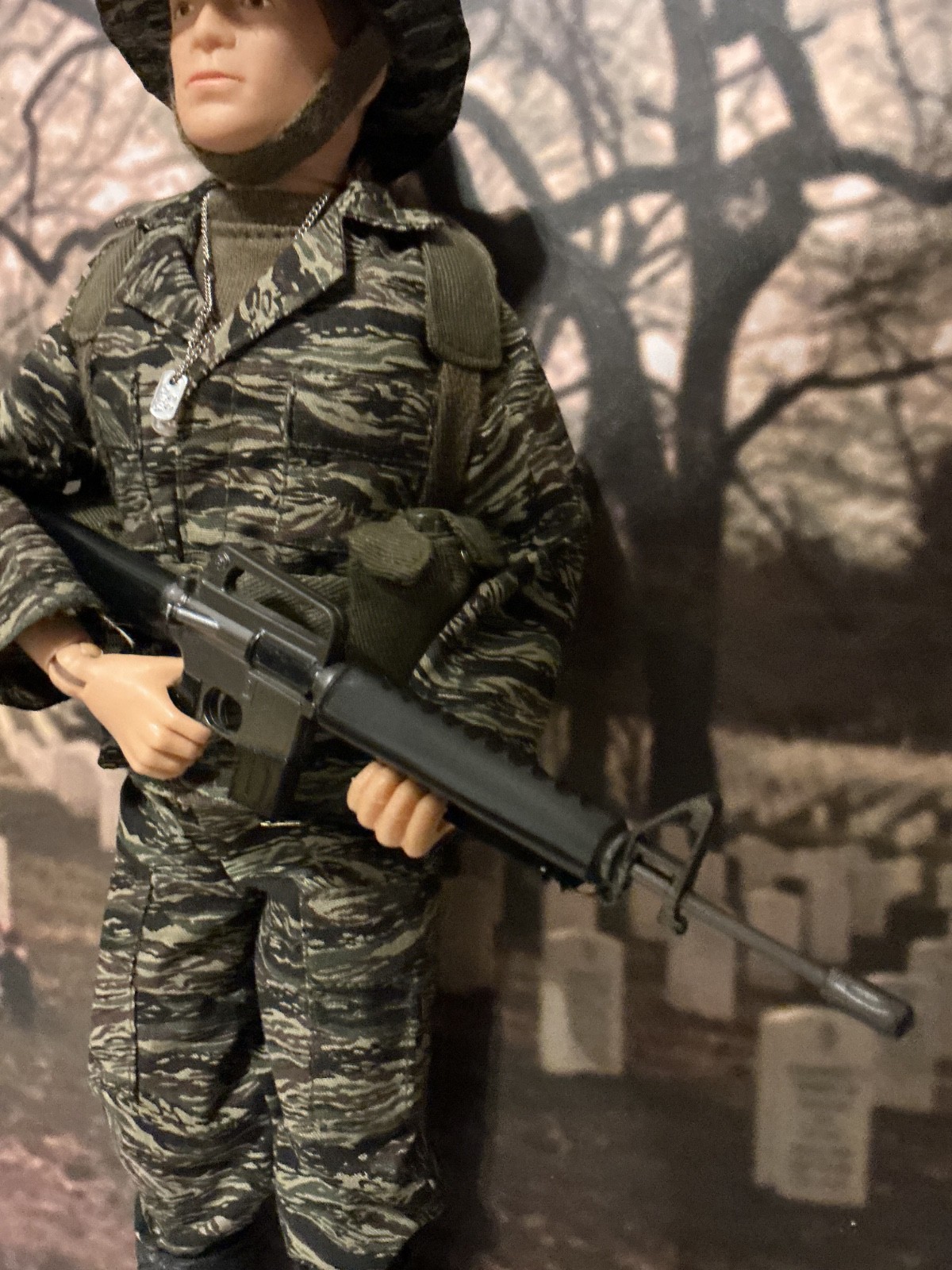 U.S. NAVY SEAL VIETNAM ERA TIGER STRIPE UNIFORM COTSWOLD ELITE BRIGADE 12″
