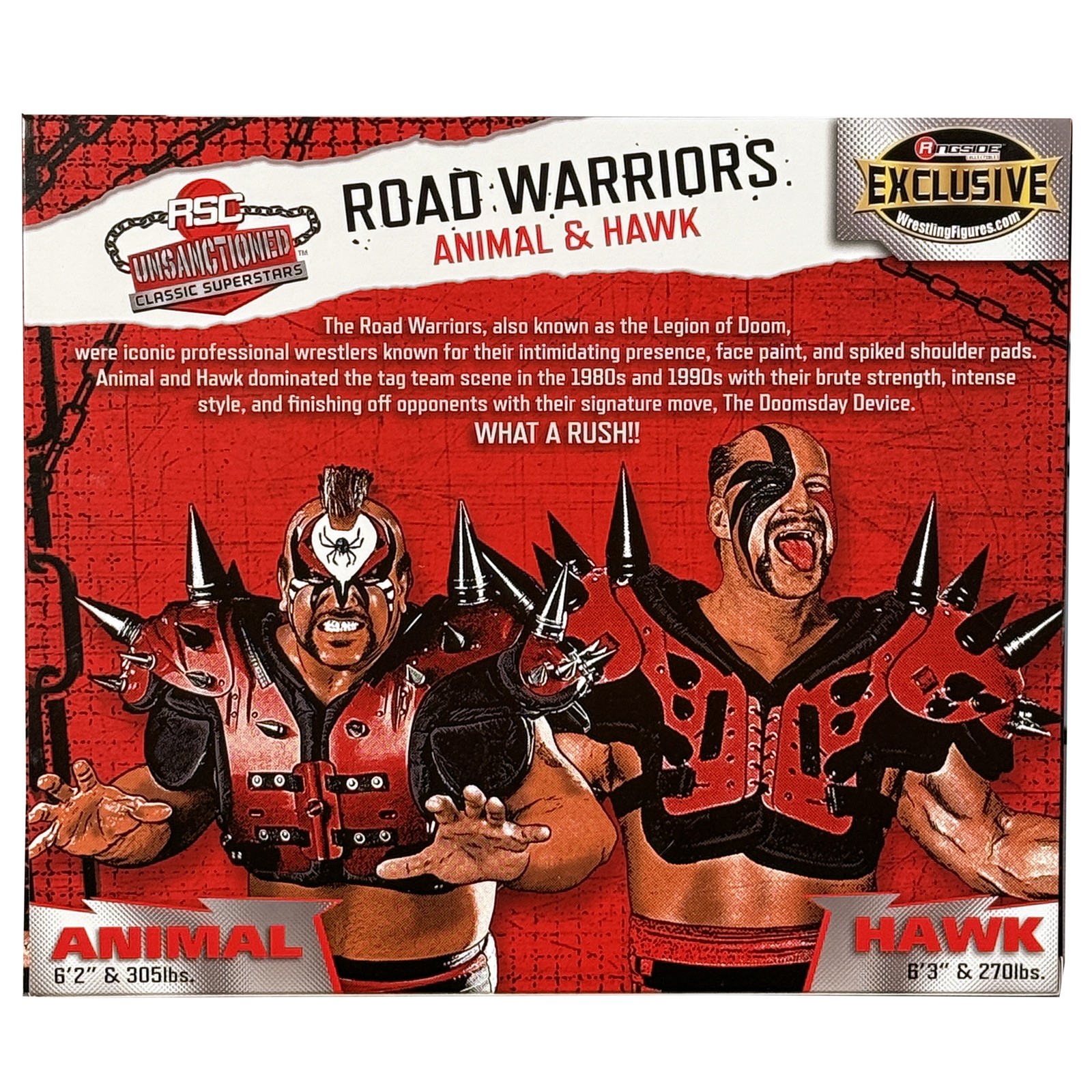 Road Warriors Red RSC Unsanctioned Classic Superstars Exclusive 2 Pack