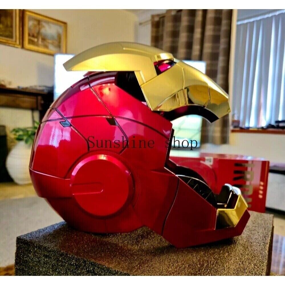 Autoking Iron Man Gold MK5 Helmet Electronic Voice Activated Open&Close Mask New