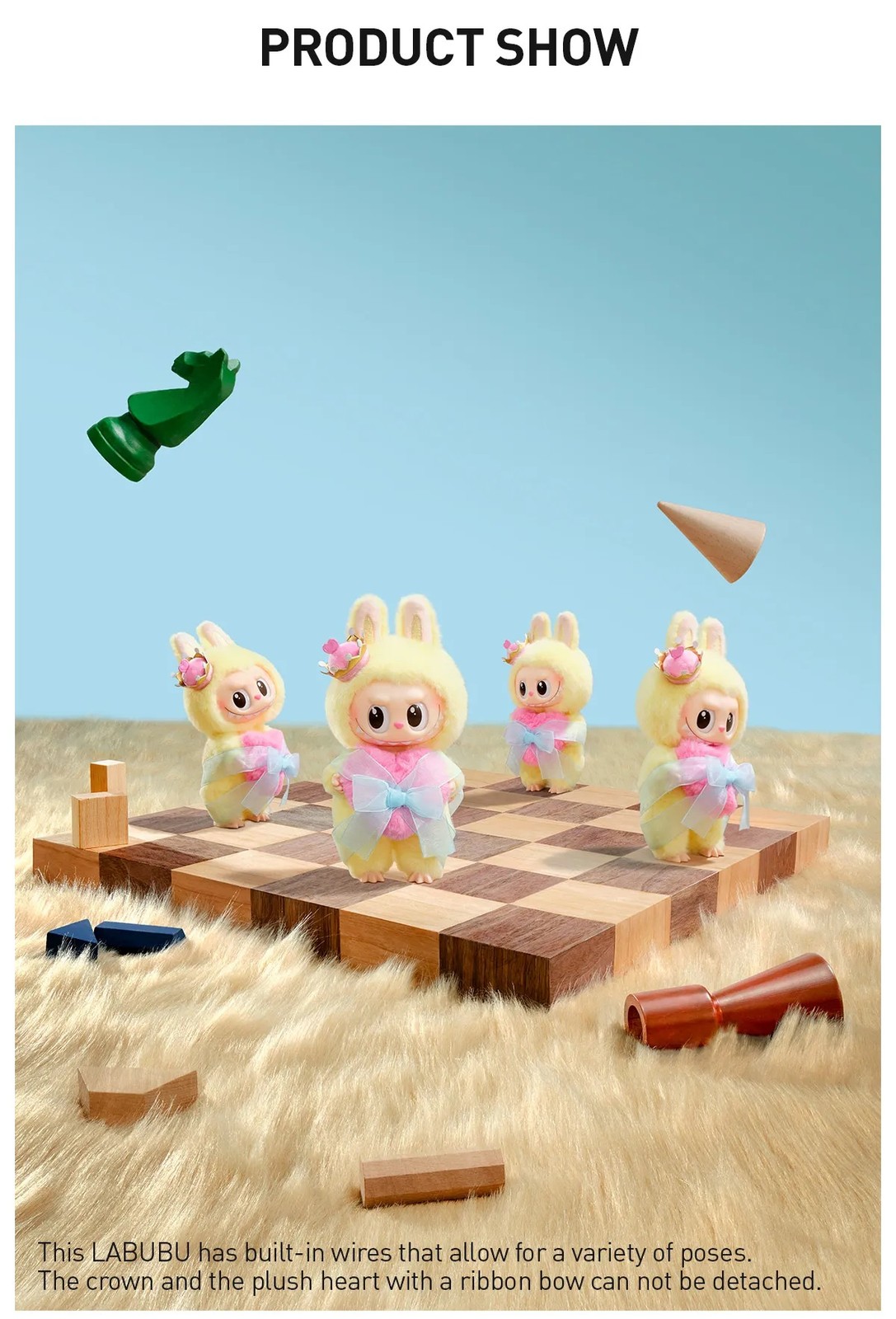 OFFICIAL AUTHENTIC POPMART LABUBU THE MONSTERS Let’s Checkmate Vinyl Plush