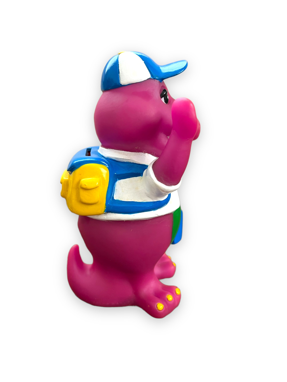 Vintage 1992 Lyons Group Barney Purple Dinosaur Coin Piggy Bank Back to School