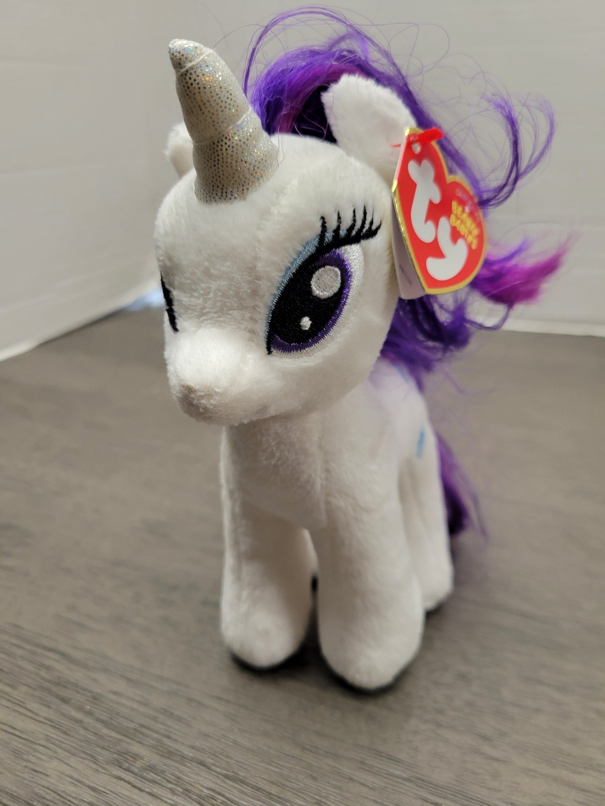 2014 Ty Beanie Babies My Little Pony Sparkle Rarity 7″ Plush With Tags