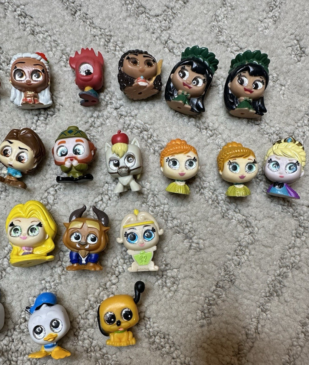 Disney Doorables lot of 35 Mixed Figures Moana Frozen Stitch Belle Pinnochio