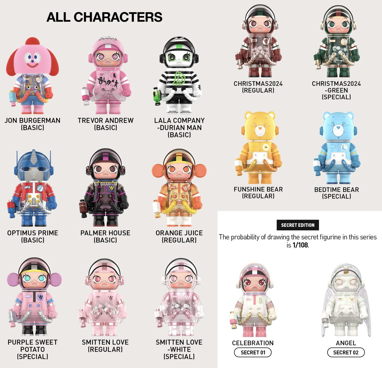 POP MART 100% Mega Space Molly Series 4 Blind Box Confirmed Figure Toy Doll