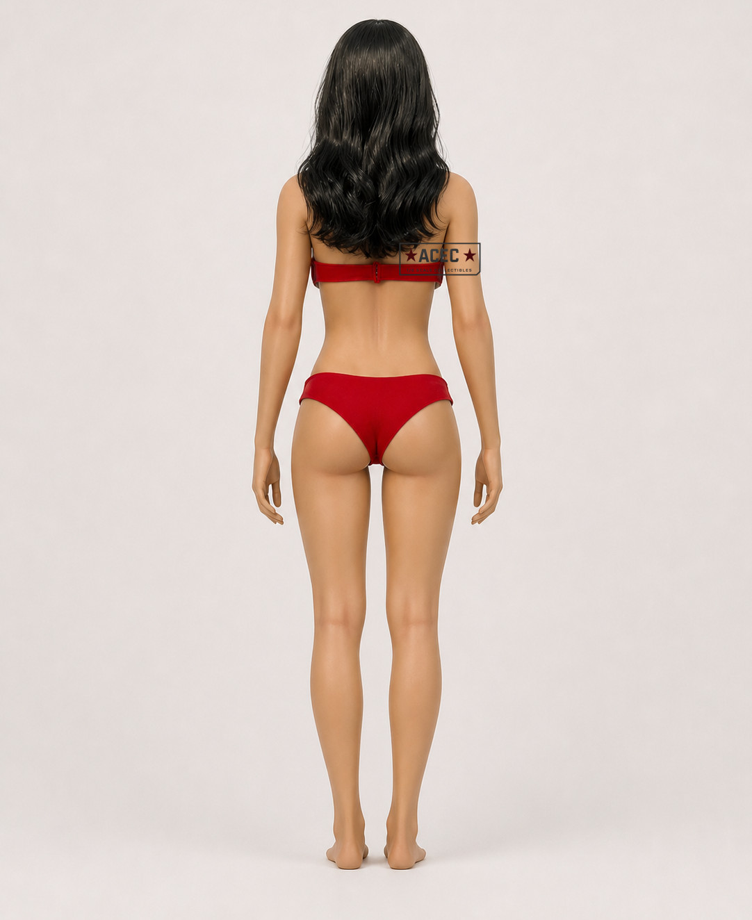 Custom PHICEN 1/6 Dark Ash Brown Hair Female L Bust Seamless Suntan Figure Set