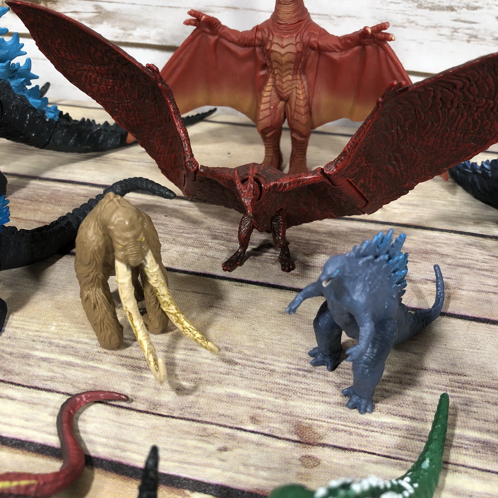 Godzilla Action Figures LOT OF 15 TV Movie Monsters Rodan, Many Godzillas