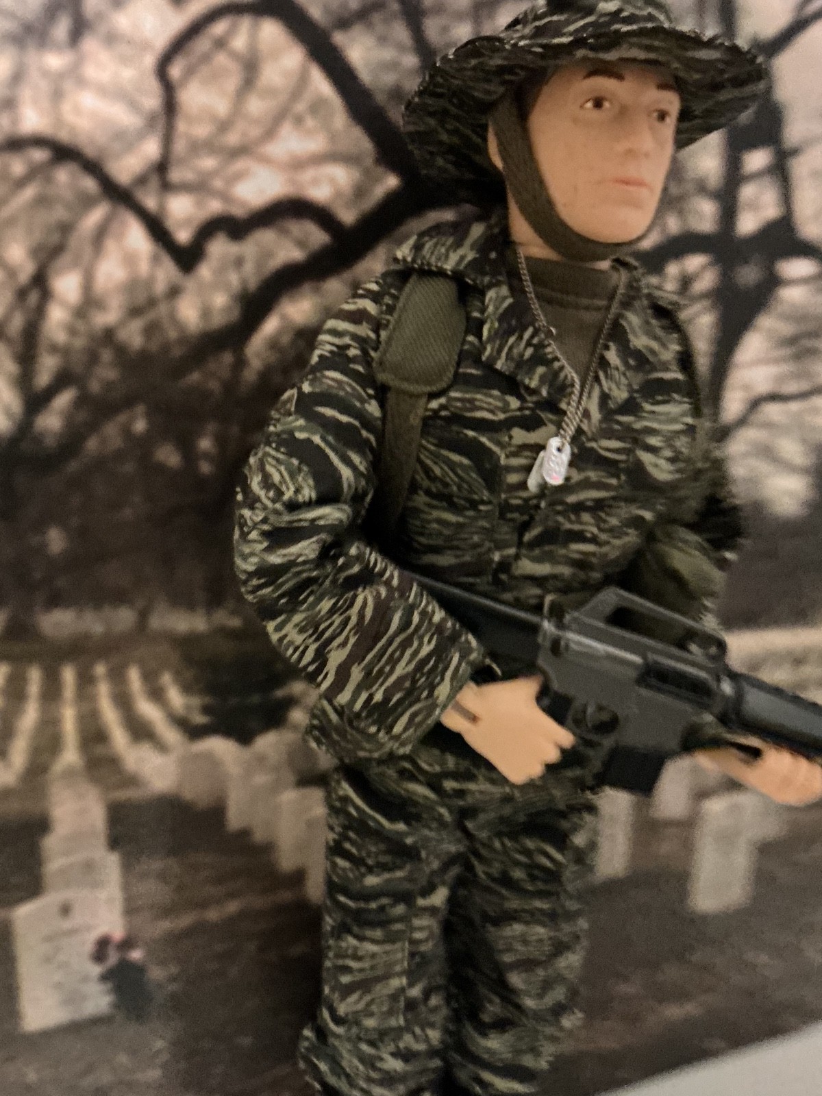 U.S. NAVY SEAL VIETNAM ERA TIGER STRIPE UNIFORM COTSWOLD ELITE BRIGADE 12″