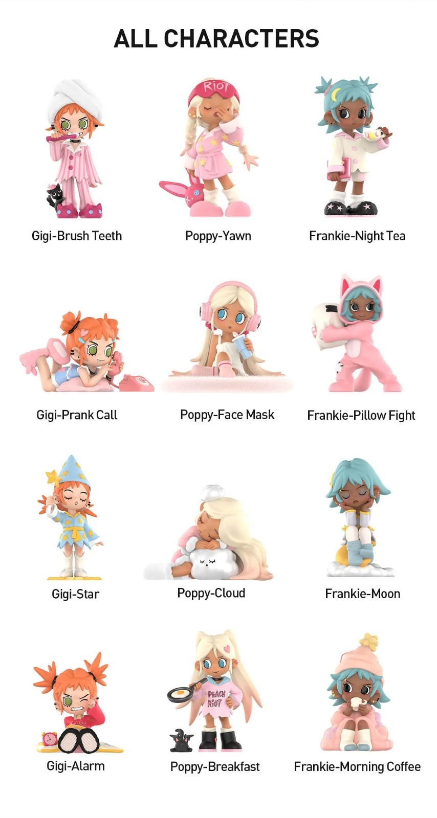 POP MART x Lil Peach Riot Sleepover Series Confirmed Figure Doll NEW in Open Box