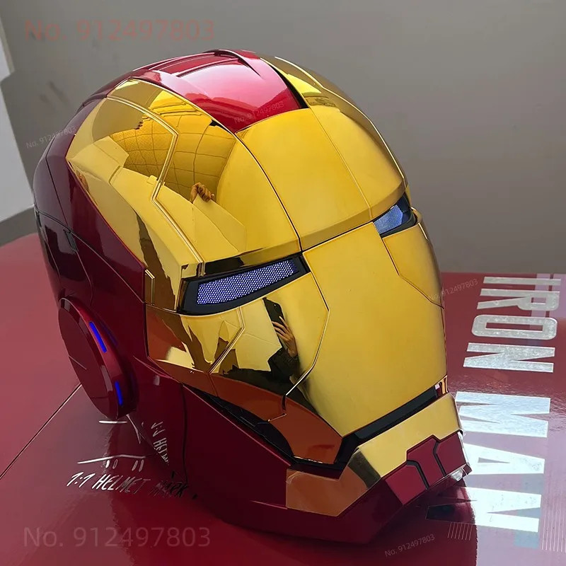 New AutoKing 1:1 Mk5 Iron Man Helmet Cosplay Voice Control Eyes with Light Model