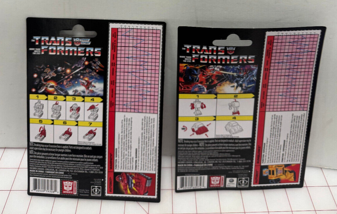 Transformers G1 AUTOBOT MINI-BOT BUMBLEBEE & Warpath Retro Walmart Exclusive New