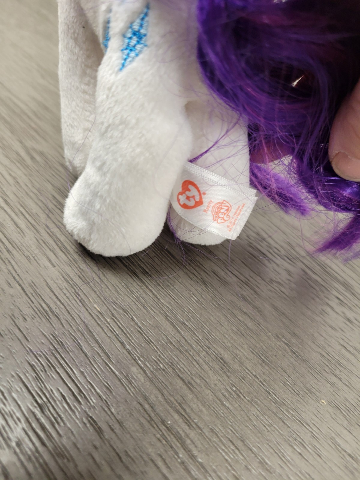 2014 Ty Beanie Babies My Little Pony Sparkle Rarity 7″ Plush With Tags
