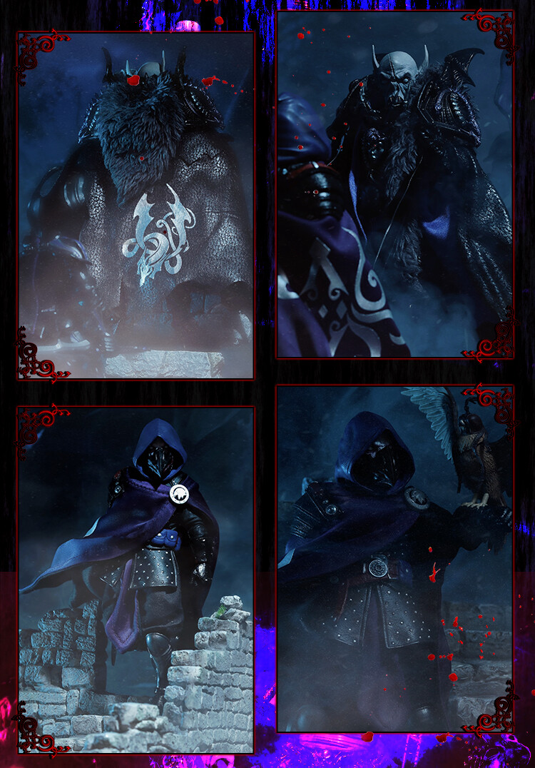 Mythic Legion 1/12 Vampire Cape Custom Decebalus Accessories Handmade Cloak New