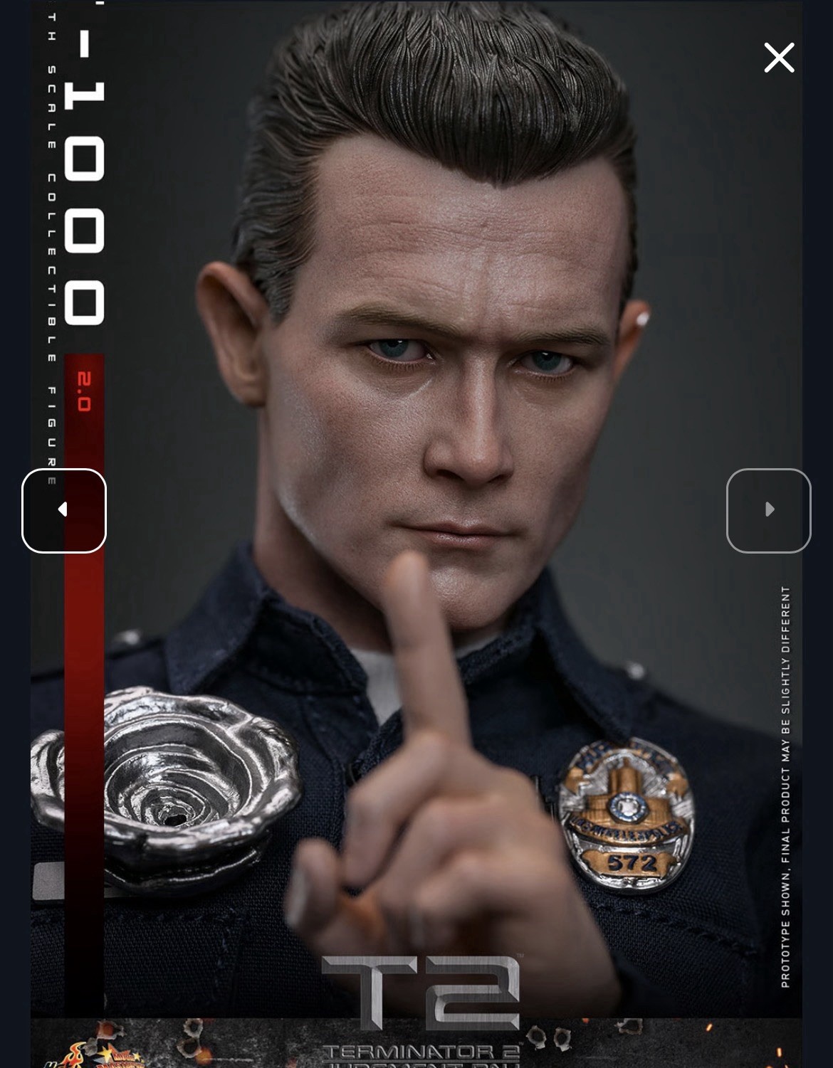 Hot Toys Mms774 1/6 Terminator 2: Judgment Day T-1000 2.0 Action Figure In Stock